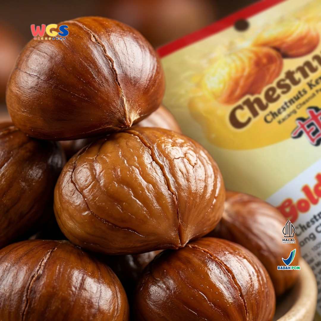 Golden Chestnuts Kernel 180g (3 Sachets x 60g) - Ready-to-Eat Roasted Chestnuts