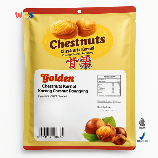 Golden Chestnuts Kernel 180g (3 Sachets x 60g) - Ready-to-Eat Roasted Chestnuts