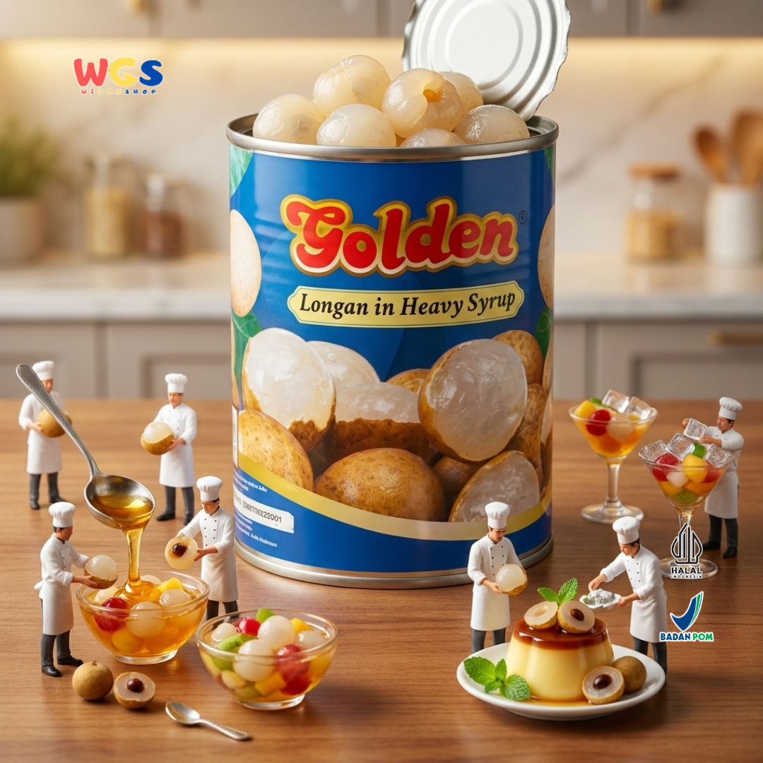 Golden Longan in Heavy Syrup 565g - Thai Premium Canned Longan