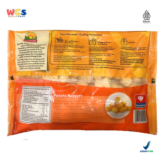Golden Farm Potato Nuggets 750g - Crispy and Delicious Potato Nuggets, a Practical Snack for the Family