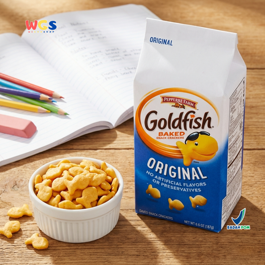 Goldfish Original Crackers 187g – Biskuit Panggang Original Tanpa Perasa dan Pengawet Buatan