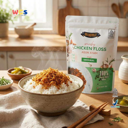 Grandville Crunchy Chicken Floss Original 100g - Abon Ayam Premium Halus Tanpa MSG