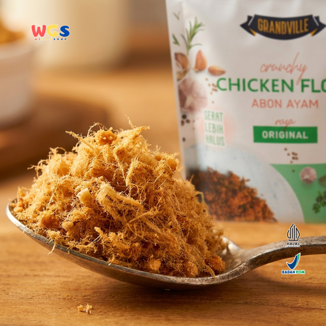 Grandville Crunchy Chicken Floss Original 100g - Abon Ayam Premium Halus Tanpa MSG