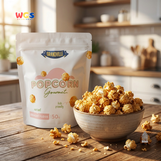 Grandville Popcorn Gourmet Crunchy Floss 50g - Popcorn Manis Snack Jagung Premium