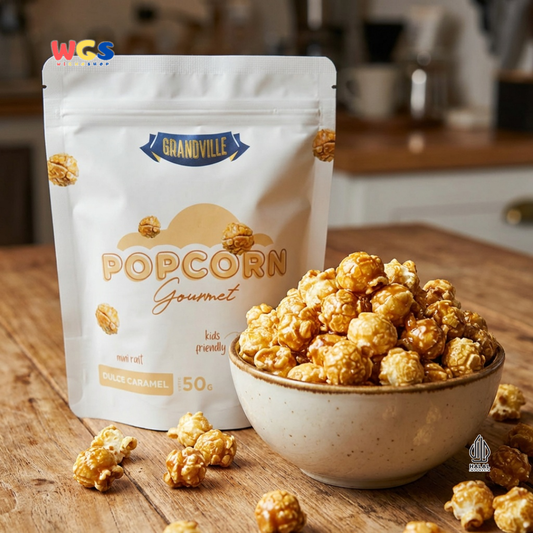 Grandville Popcorn Gourmet Dulce Caramel 50g - Popcorn Karamel Snack Jagung Renyah