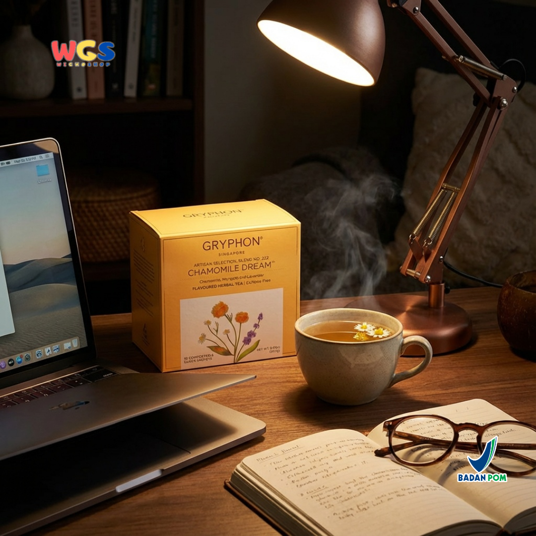 Gryphon Chamomile Dream Herbal Tea 25g (10 Sachet) – Teh Herbal Chamomile Caffeine Free