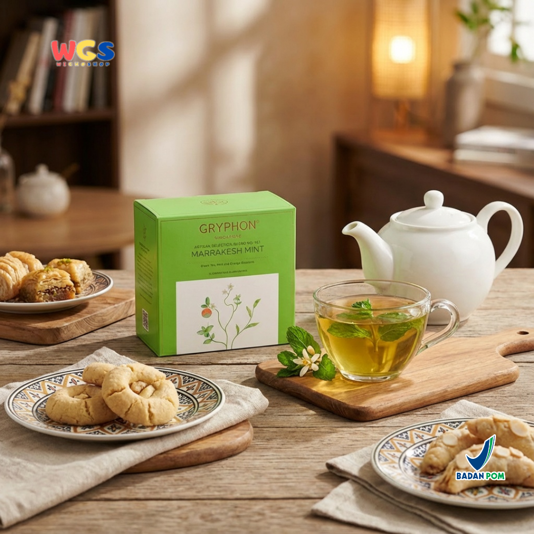 Gryphon Marrakesh Mint Artisan Green Tea 30g – Teh Hijau Premium dengan Mint & Orange Blossom