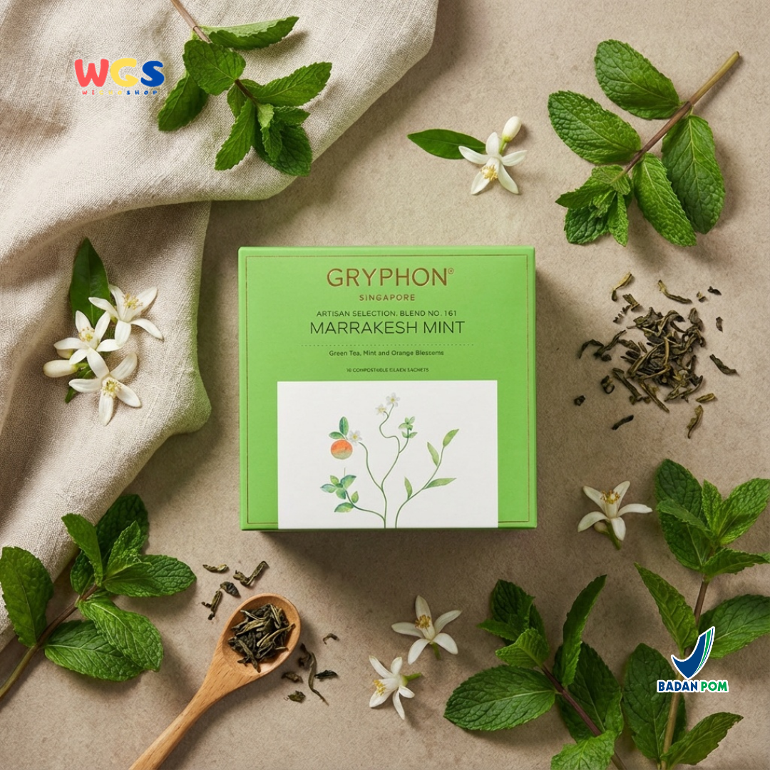 Gryphon Marrakesh Mint Artisan Green Tea 30g – Teh Hijau Premium dengan Mint & Orange Blossom