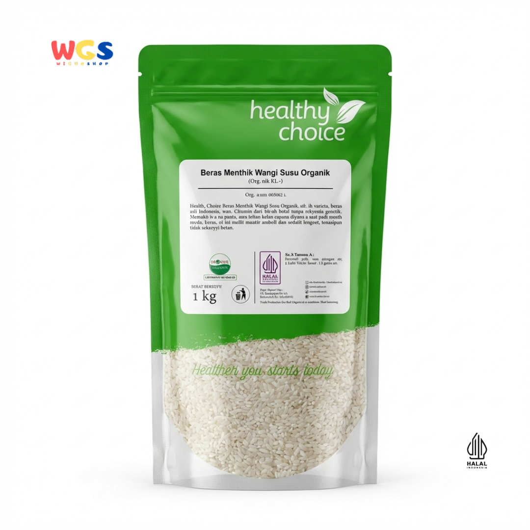 Healthy Choice Beras Mentik Wangi Susu Organik 1kg – Beras Pulen Premium