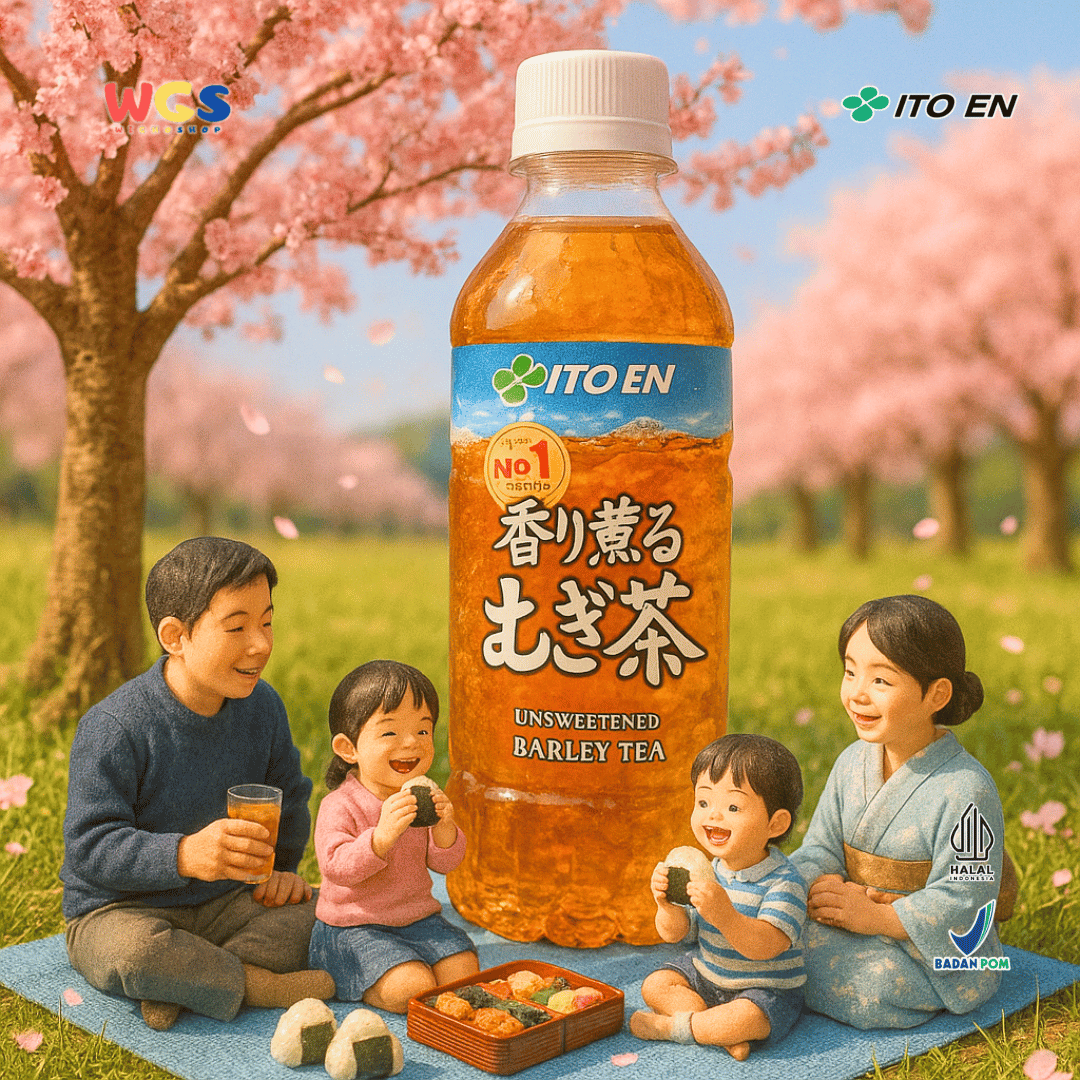 ITO EN Barley Tea Unsweetened 500mL x 24 – Mugicha Jepang Tanpa Gula, Segar & Halal