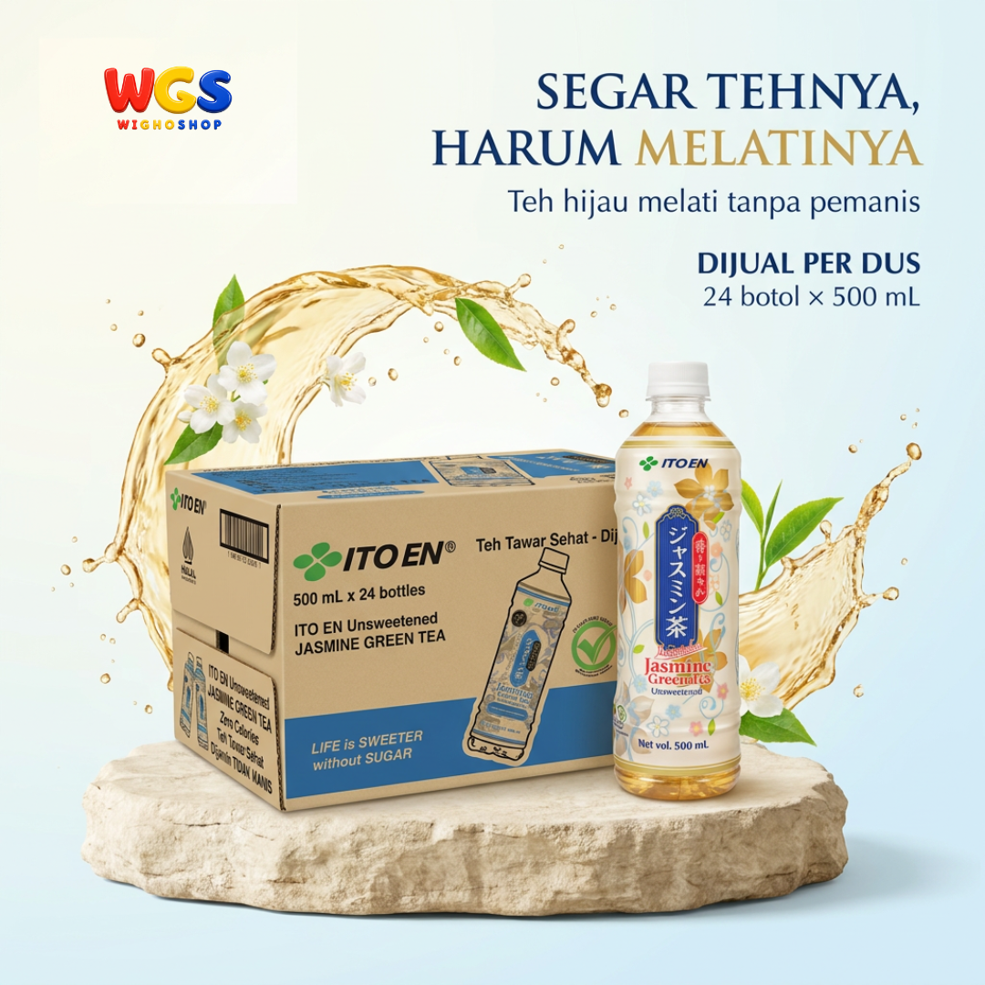 ITO EN Jasmine Green Tea Unsweetened 500mL x 24 – Japanese Jasmine Green Tea Without Sugar