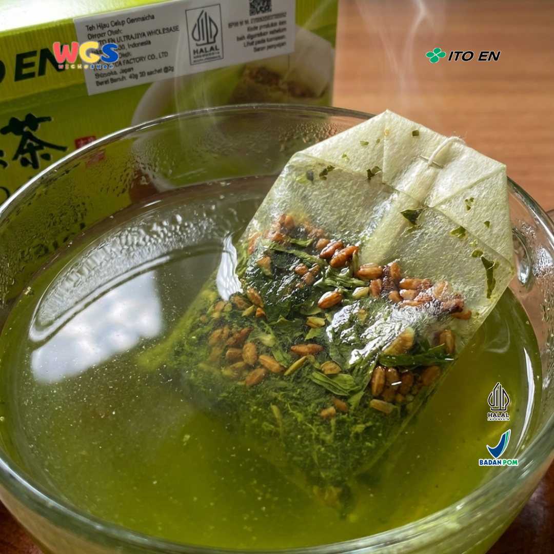 ITO EN Oi Ocha Matcha Genmaicha 40g (20 Tea Bags) - Teh Hijau Jepang dengan Roasted Rice