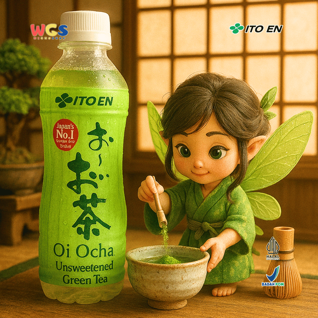 ITO EN Oi Ocha Unsweetened Green Tea 300mL x 24 – Teh Hijau Jepang Tanpa Gula Segar Alami