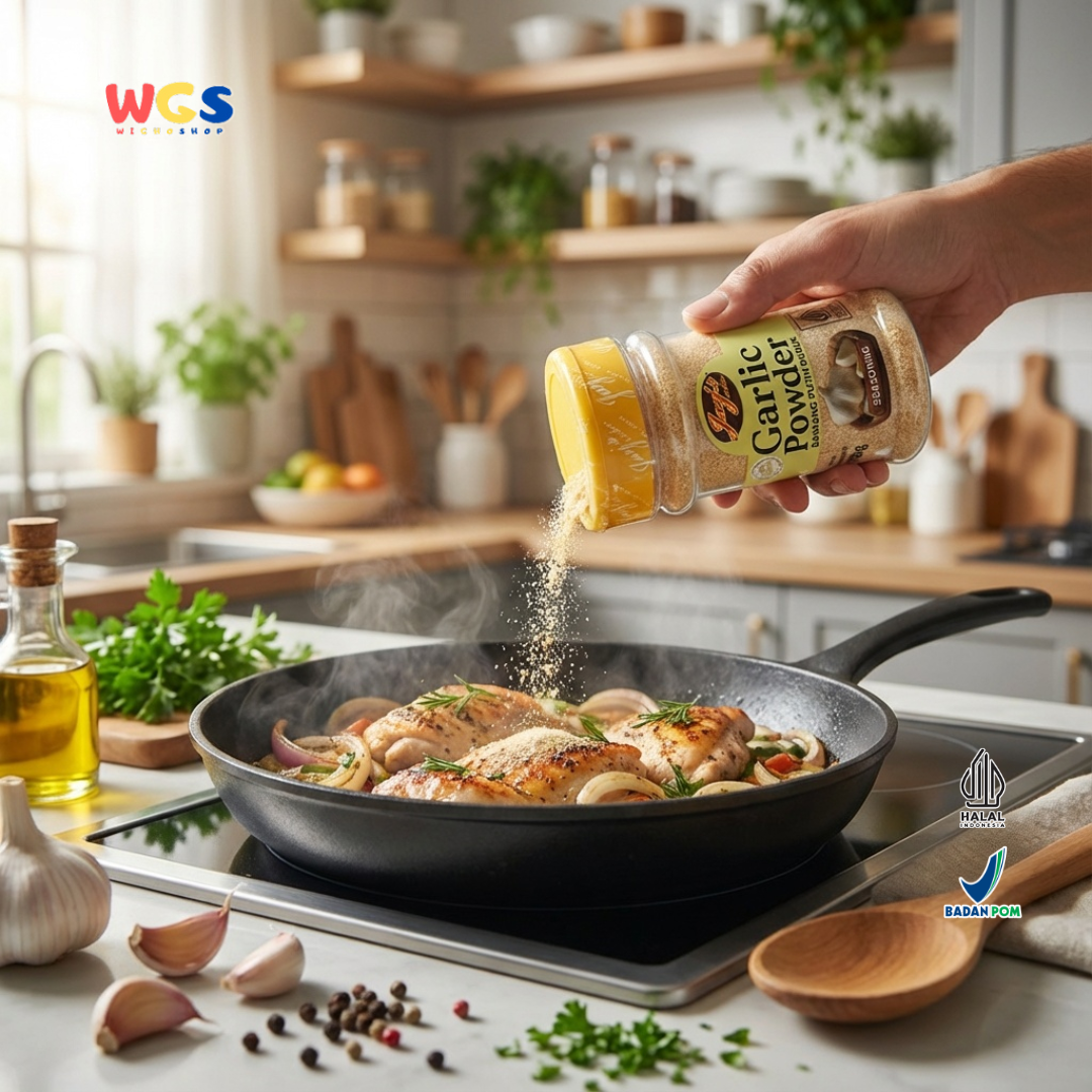 Jay’s Garlic Powder Bawang Putih Bubuk 80g – Bumbu Masak Praktis Aroma Kuat & Gurih