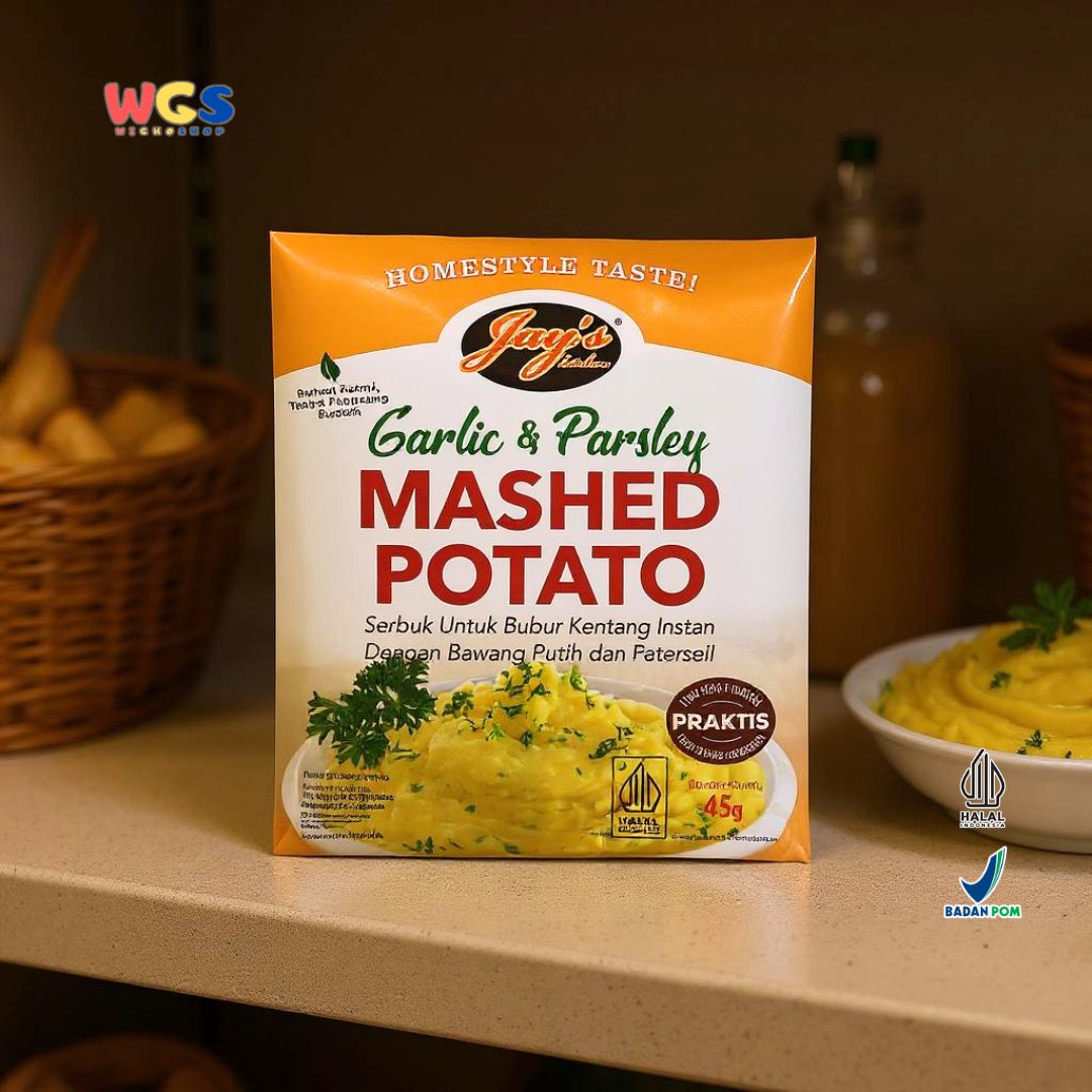 Jay’s Kitchen Garlic & Parsley Mashed Potato 45g - Bubur Kentang Instan Rasa Bawang Putih