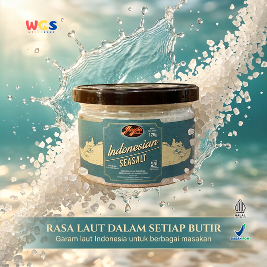 Jay’s Kitchen Indonesian Sea Salt 120g - Garam Laut Bali Kasar Beryodium Finishing Salt Steak BBQ Grilling Baking