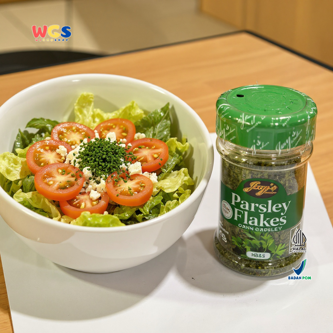 Jay’s Kitchen Parsley Flakes 20g (Daun Parsley Kering 100% Alami untuk Masakan & Garnish)