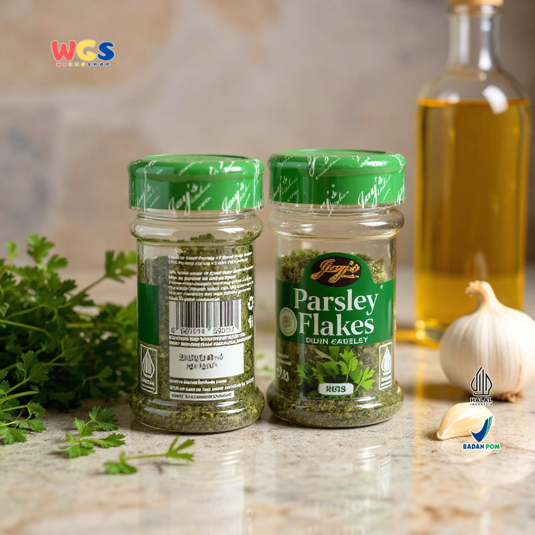 Jay’s Kitchen Parsley Flakes 20g (Daun Parsley Kering 100% Alami untuk Masakan & Garnish)