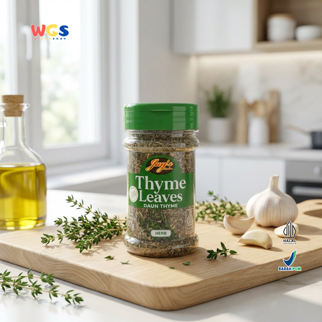 Jay’s Kitchen Thyme Leaves 27g – Daun Thyme Kering Premium untuk Masakan & Bumbu Dapur