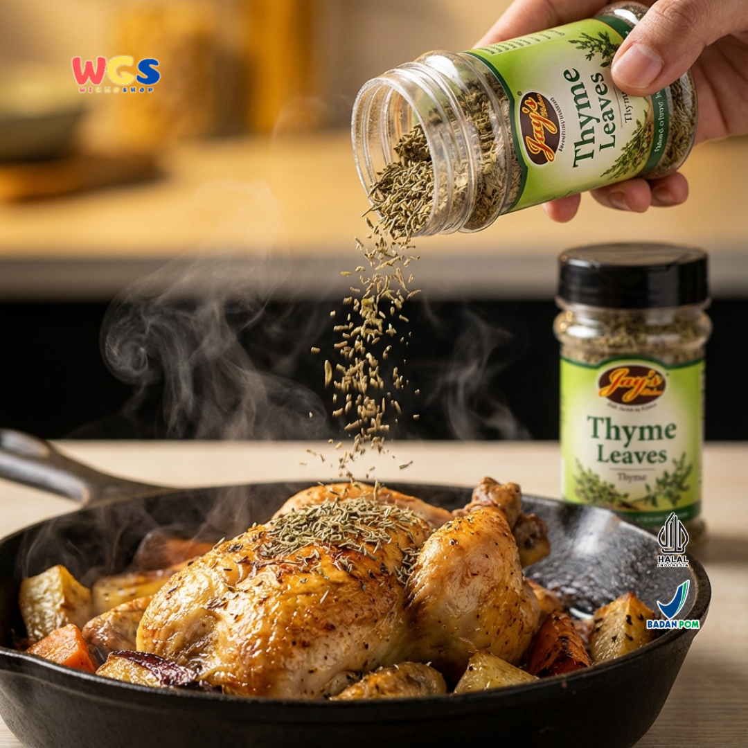 Jay’s Kitchen Thyme Leaves 27g – Daun Thyme Kering Premium untuk Masakan & Bumbu Dapur