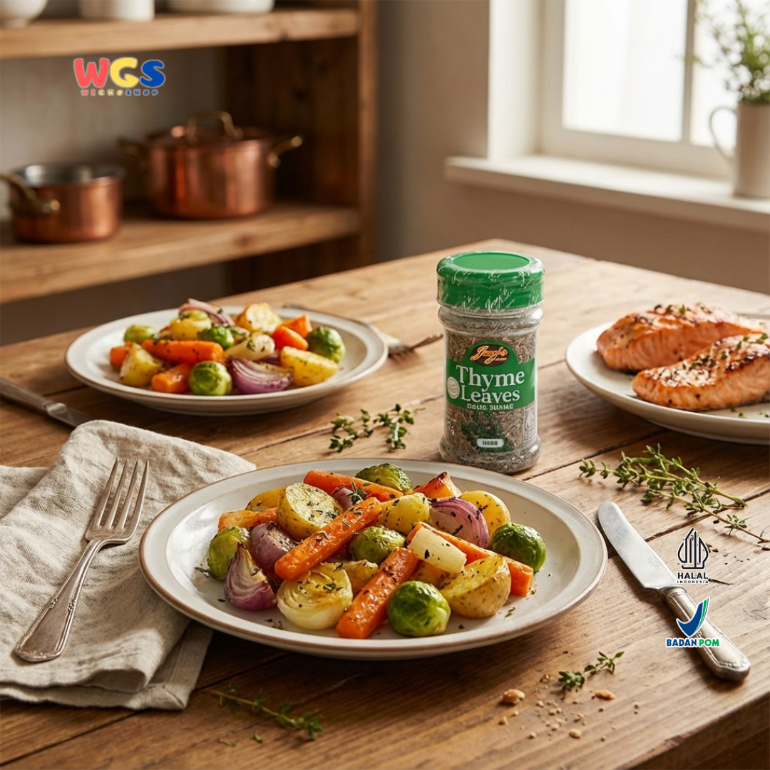 Jay’s Kitchen Thyme Leaves 27g – Daun Thyme Kering Premium untuk Masakan & Bumbu Dapur