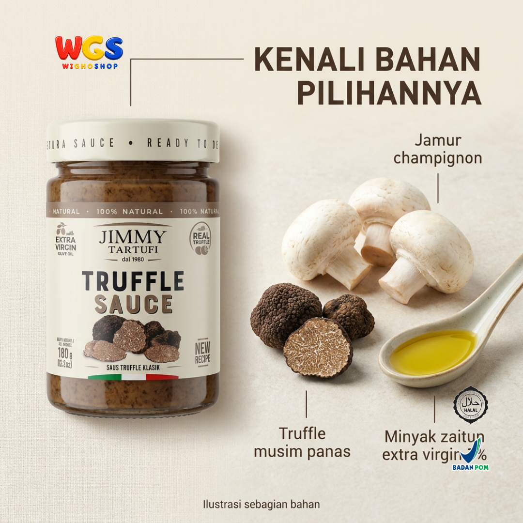 Jimmy Tartufi Truffle Sauce 180g - Saus Truffle Klasik Italia untuk Pasta Risotto Steak