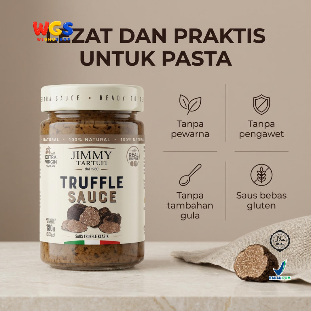 Jimmy Tartufi Truffle Sauce 180g - Saus Truffle Klasik Italia untuk Pasta Risotto Steak