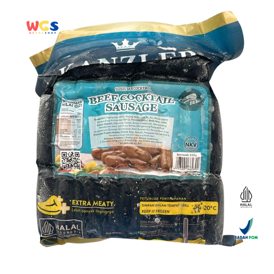 KANZLER Beef Cocktail Sausage 500g – Premium, Delicious, and Extra Meaty Beef Sausage