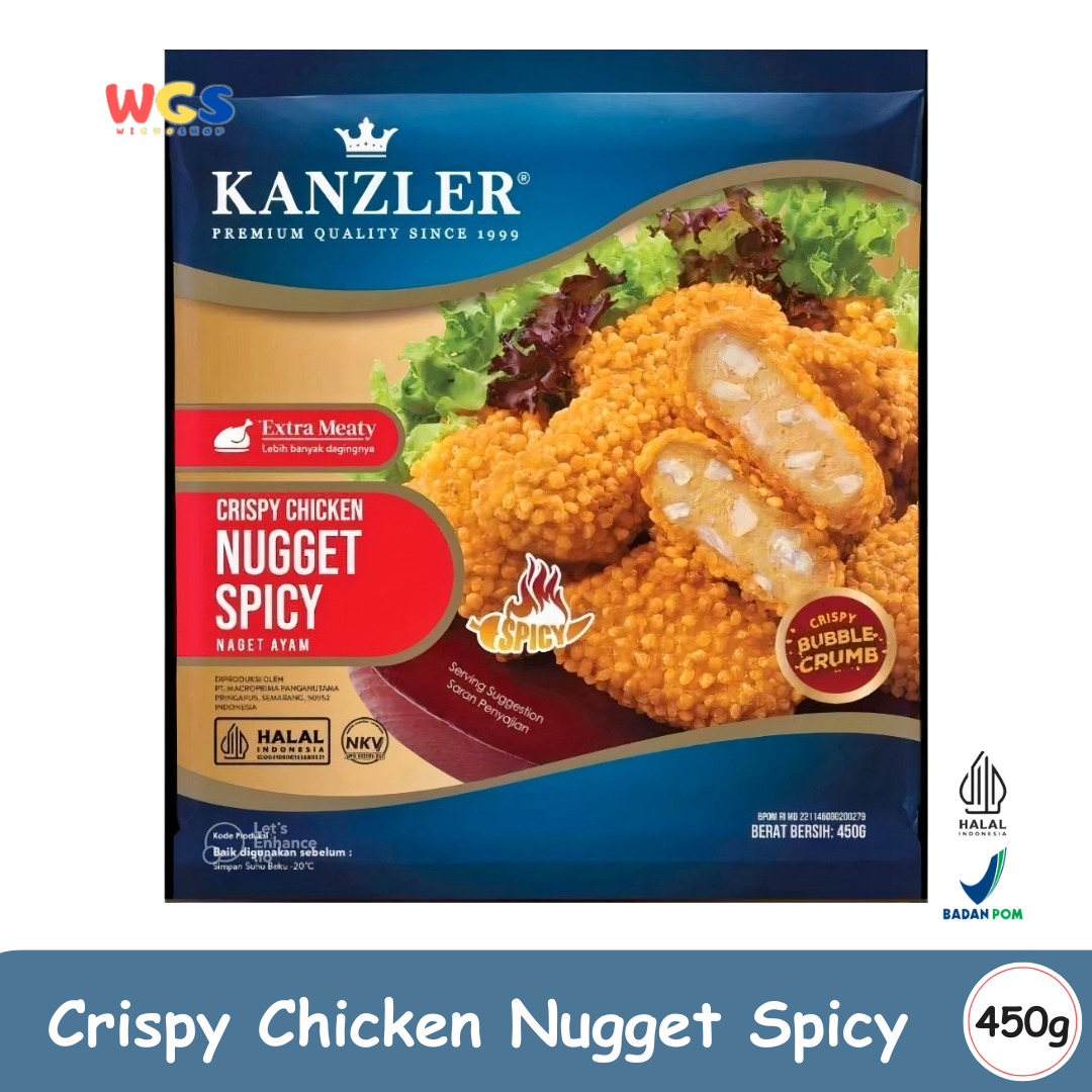KANZLER Crispy Chicken Nuggets Spicy 450g – Premium Spicy Chicken Nuggets with a Crispy and Extra Meaty Coating