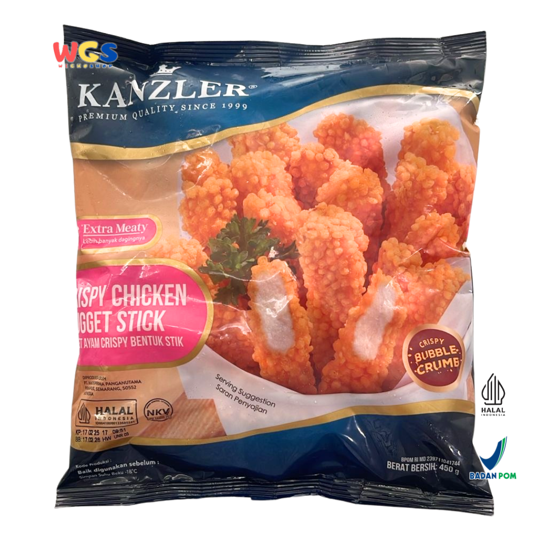 KANZLER Crispy Chicken Nugget Stick 450g – Nugget Ayam Premium Bentuk Stik, Renyah dan Extra Meaty