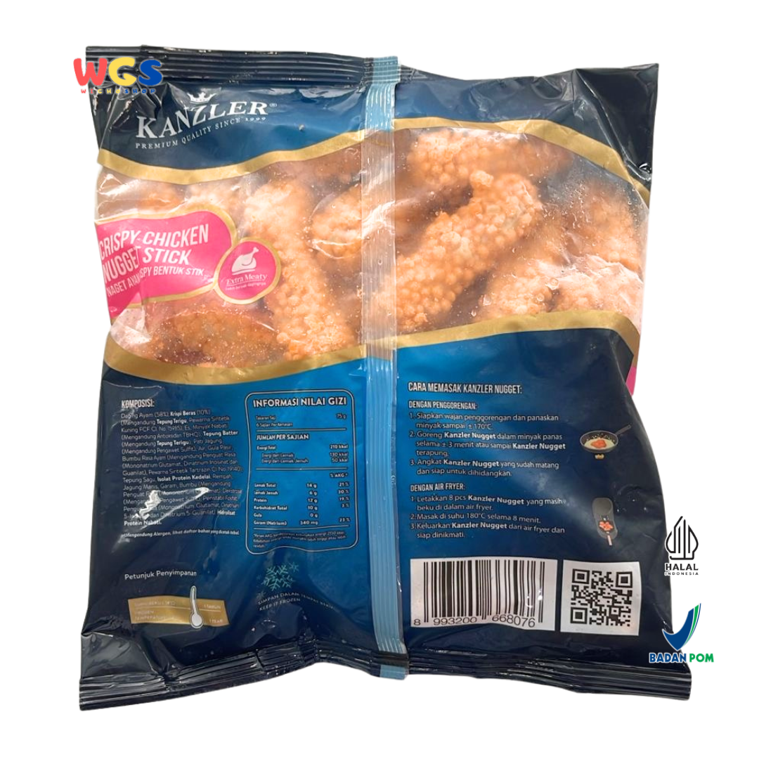 KANZLER Crispy Chicken Nugget Stick 450g – Nugget Ayam Premium Bentuk Stik, Renyah dan Extra Meaty