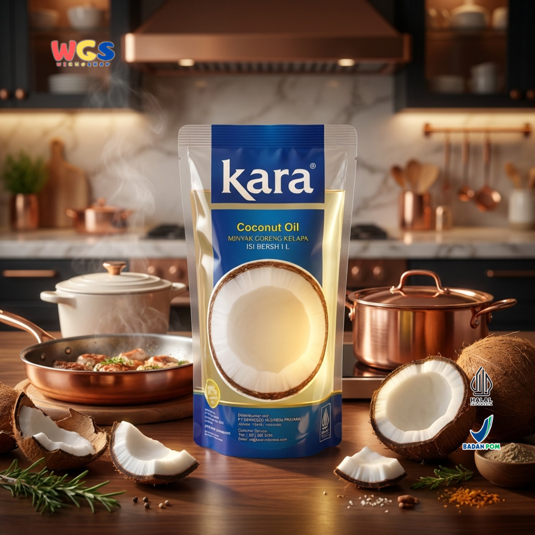 Kara Coconut Oil 1L – Minyak Kelapa 100% Minyak Goreng Minyak Masak untuk Goreng Baking