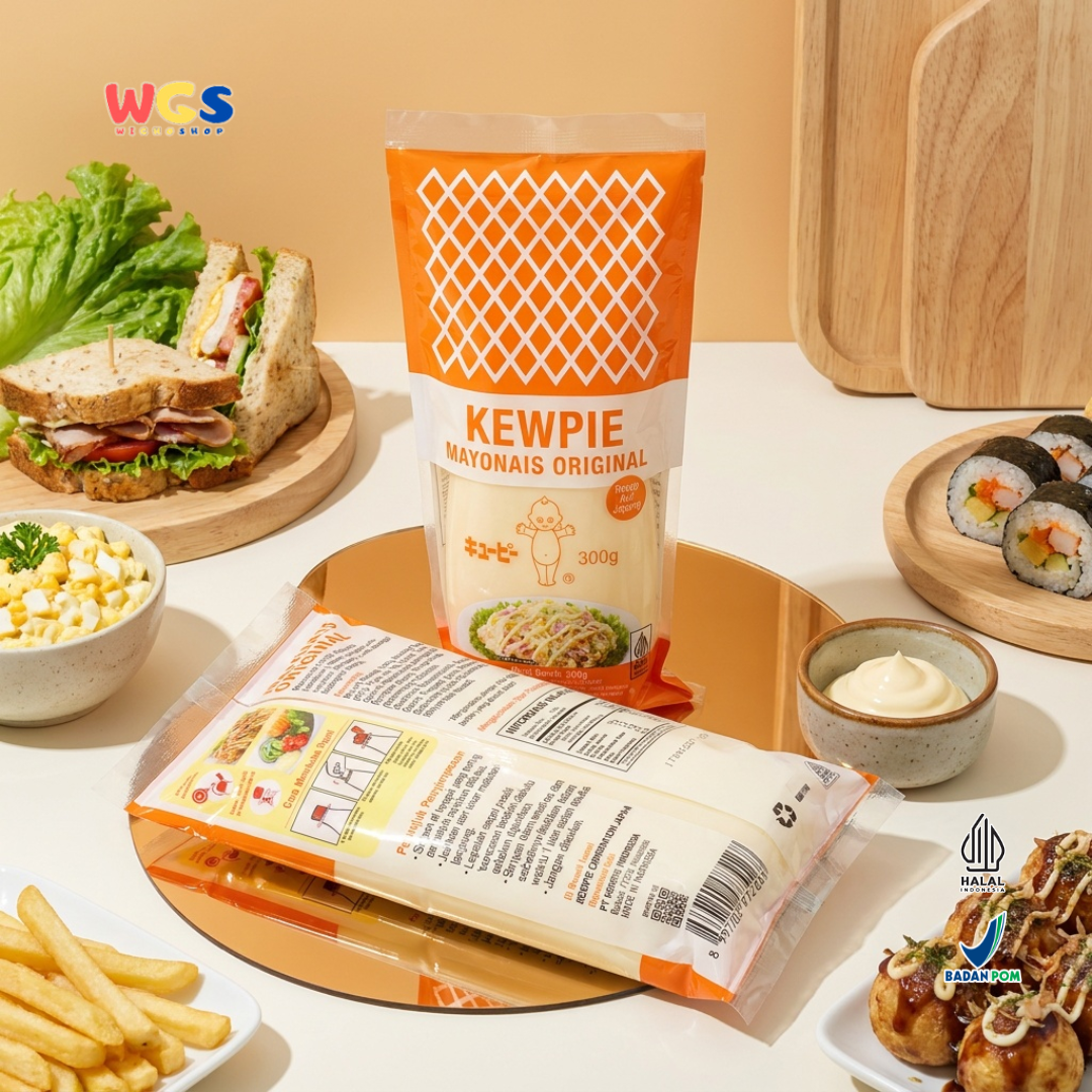 Kewpie Mayonais Original 300g - Mayonnaise Jepang Halal Saus Mayo Salad Sandwich Burger Takoyaki Gorengan