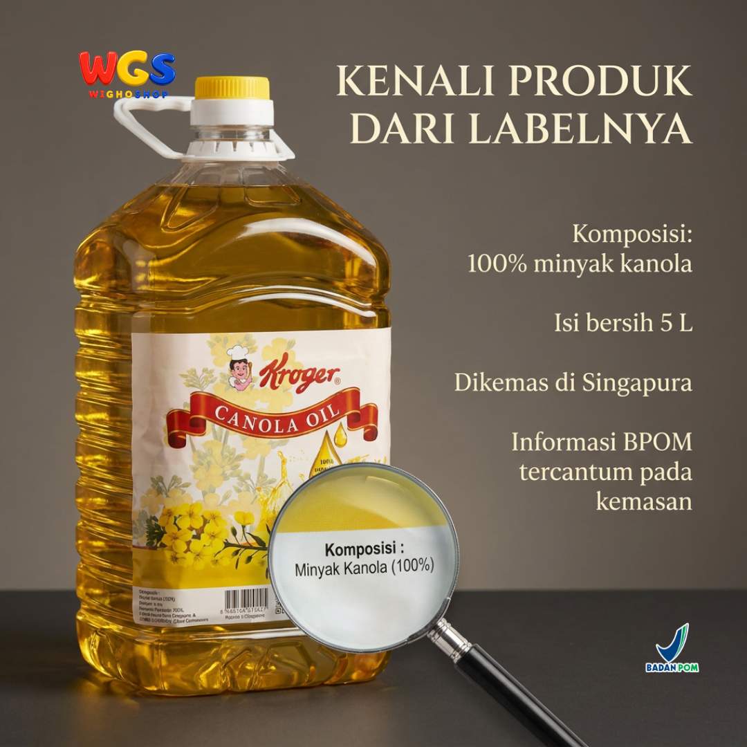 Kroger Canola Oil 100% Original 5 ltr - Canola Oil
