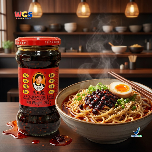 Lao Gan Ma Black Bean Chilli Sauce 280g - Sambal Kedelai Hitam Pedas Gurih