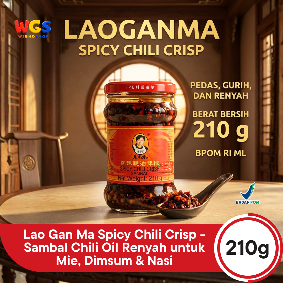Lao gan ma Spicy Chili Crisp Sambal 210g – Authentic Chinese Spicy Sambal