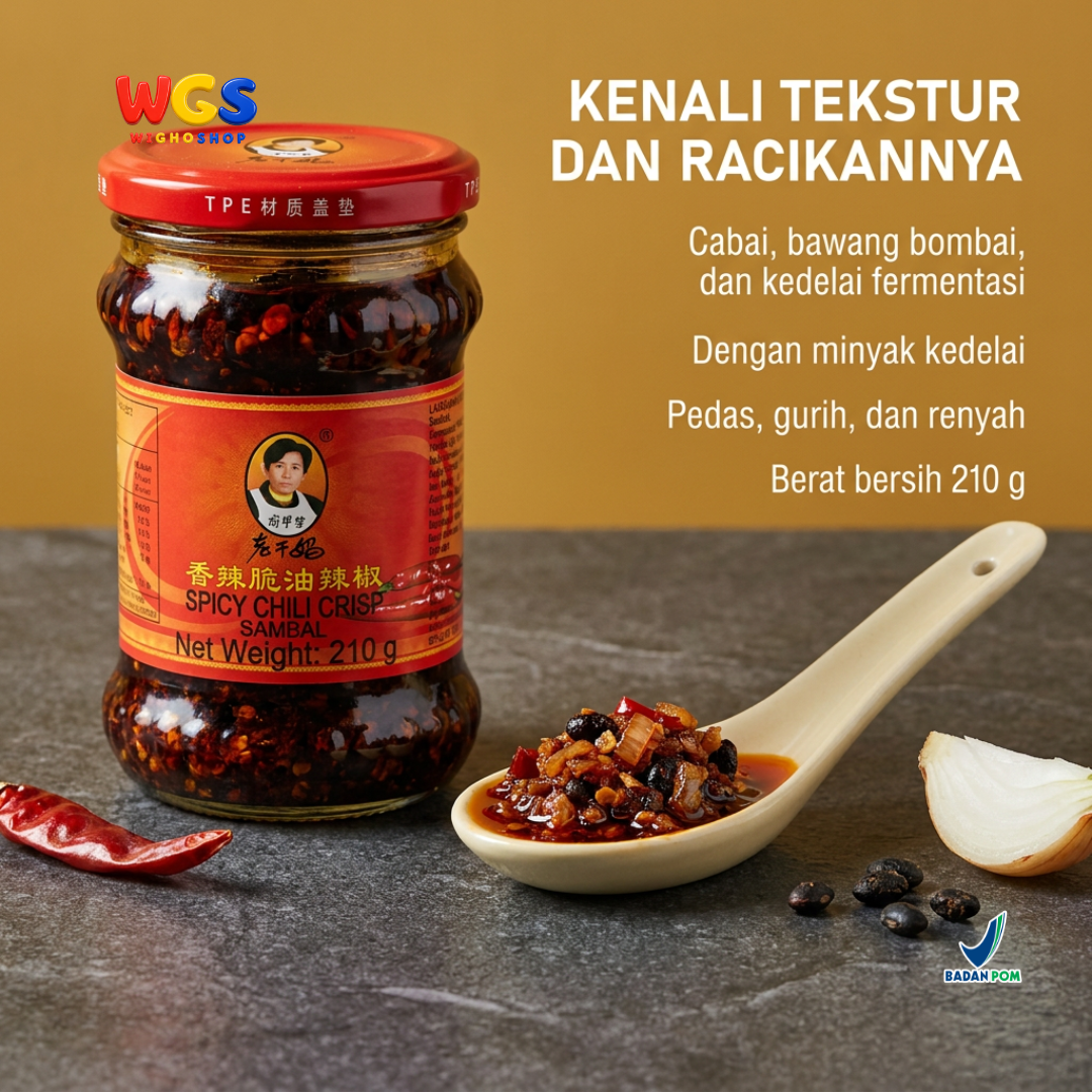 Lao gan ma Spicy Chili Crisp Sambal 210g – Authentic Chinese Spicy Sambal