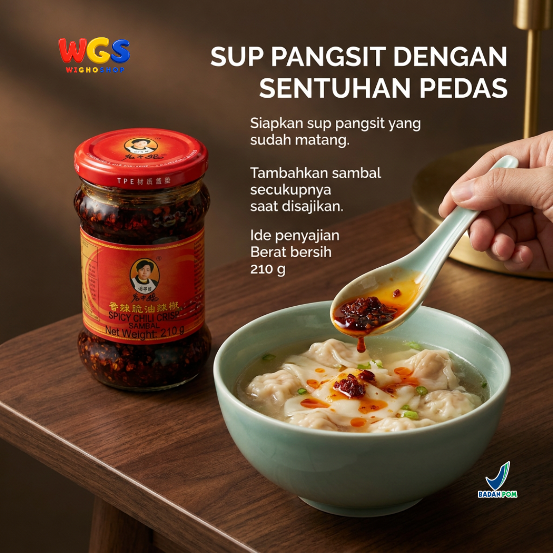 Lao gan ma Spicy Chili Crisp Sambal 210g – Authentic Chinese Spicy Sambal