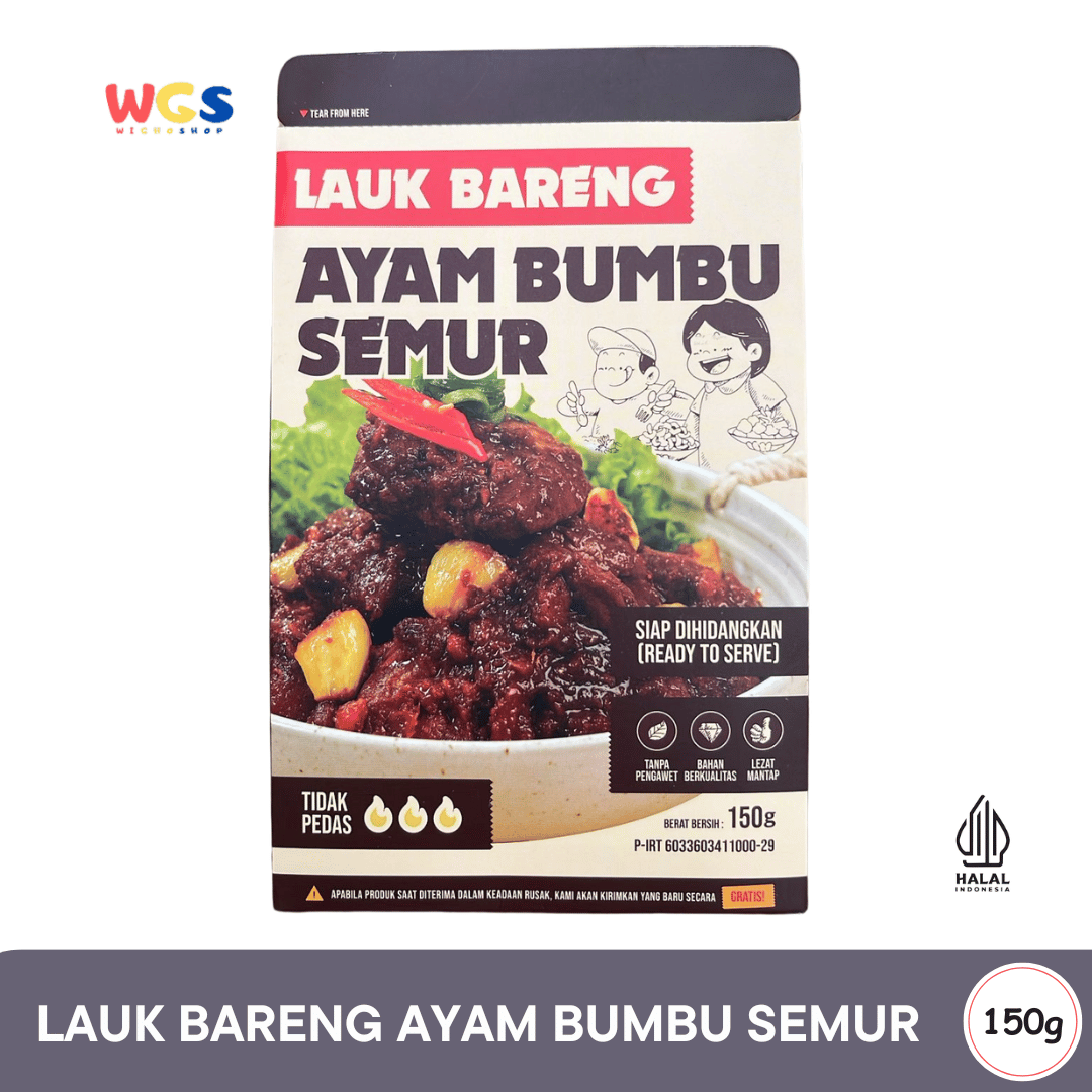 Side Dish with Chicken with Semur Spices 150g – Tender Chicken with Thick, Sweet and Savory Gravy, Ready to Eat