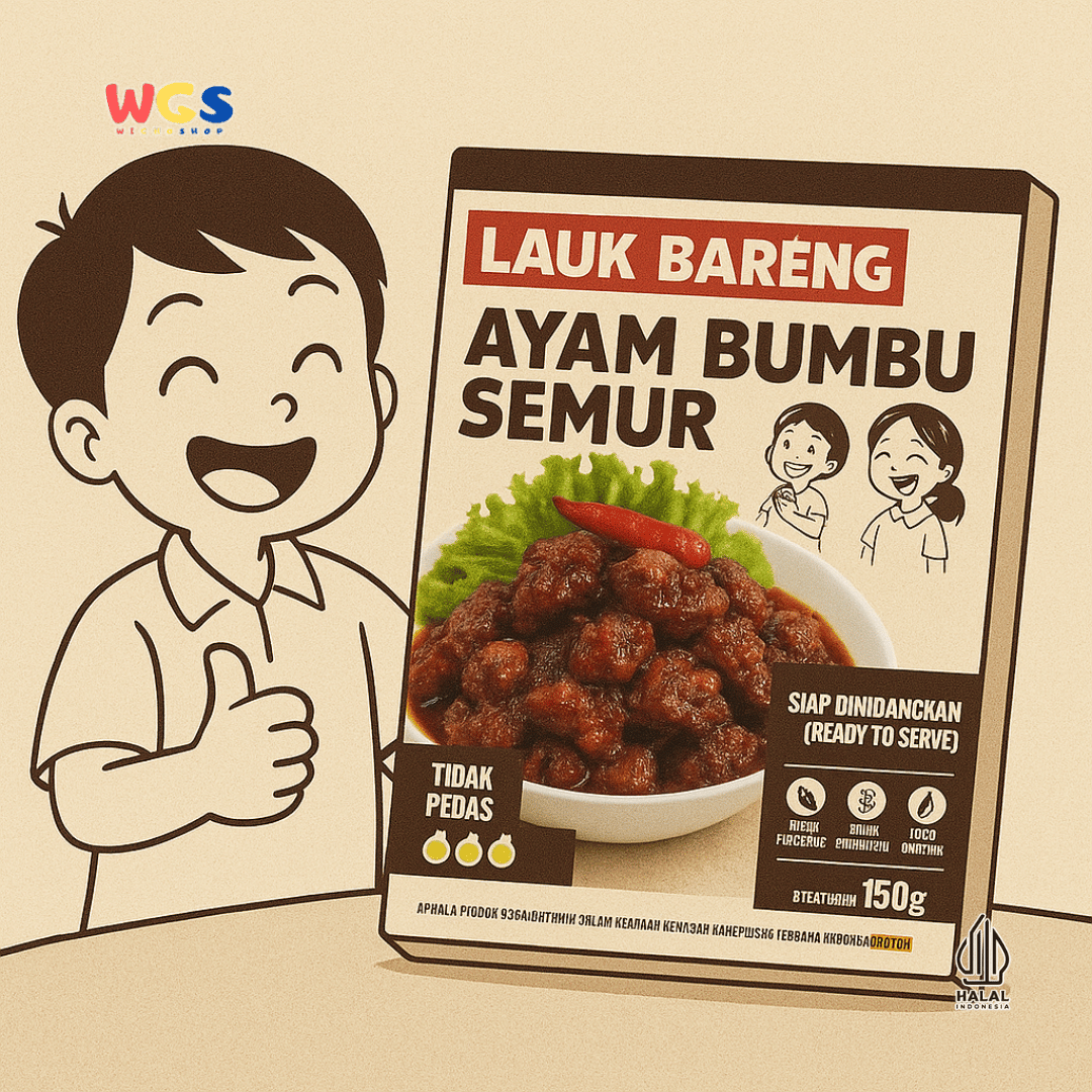 Side Dish with Chicken with Semur Spices 150g – Tender Chicken with Thick, Sweet and Savory Gravy, Ready to Eat
