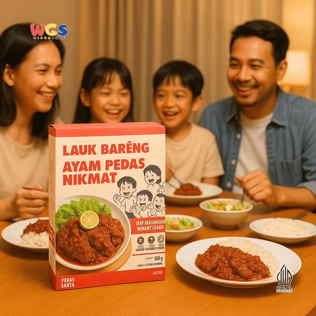 Lauk Bareng Ayam Pedas Nikmat 150g – Ayam Bumbu Rujak Siap Santap, Pedas Santai & Praktis