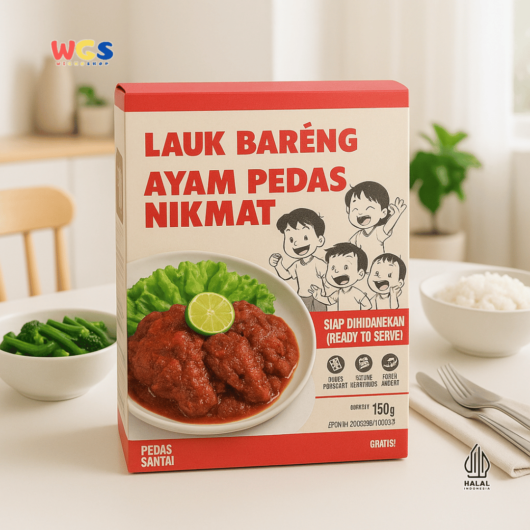 Lauk Bareng Ayam Pedas Nikmat 150g – Ayam Bumbu Rujak Siap Santap, Pedas Santai & Praktis