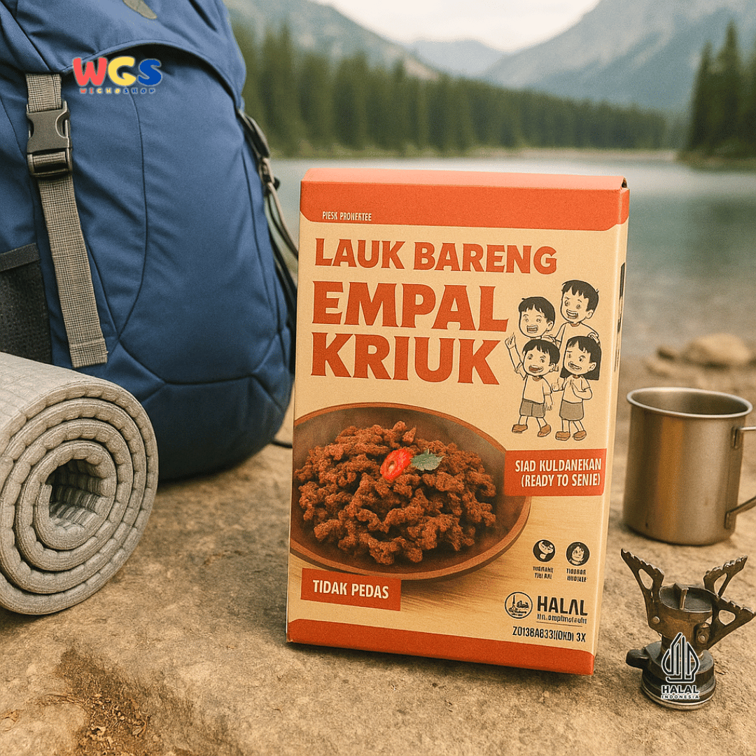 Lauk Bareng Empal Kriuk 60g – Daging Suwir Kering Renyah, Siap Santap & Tidak Pedas