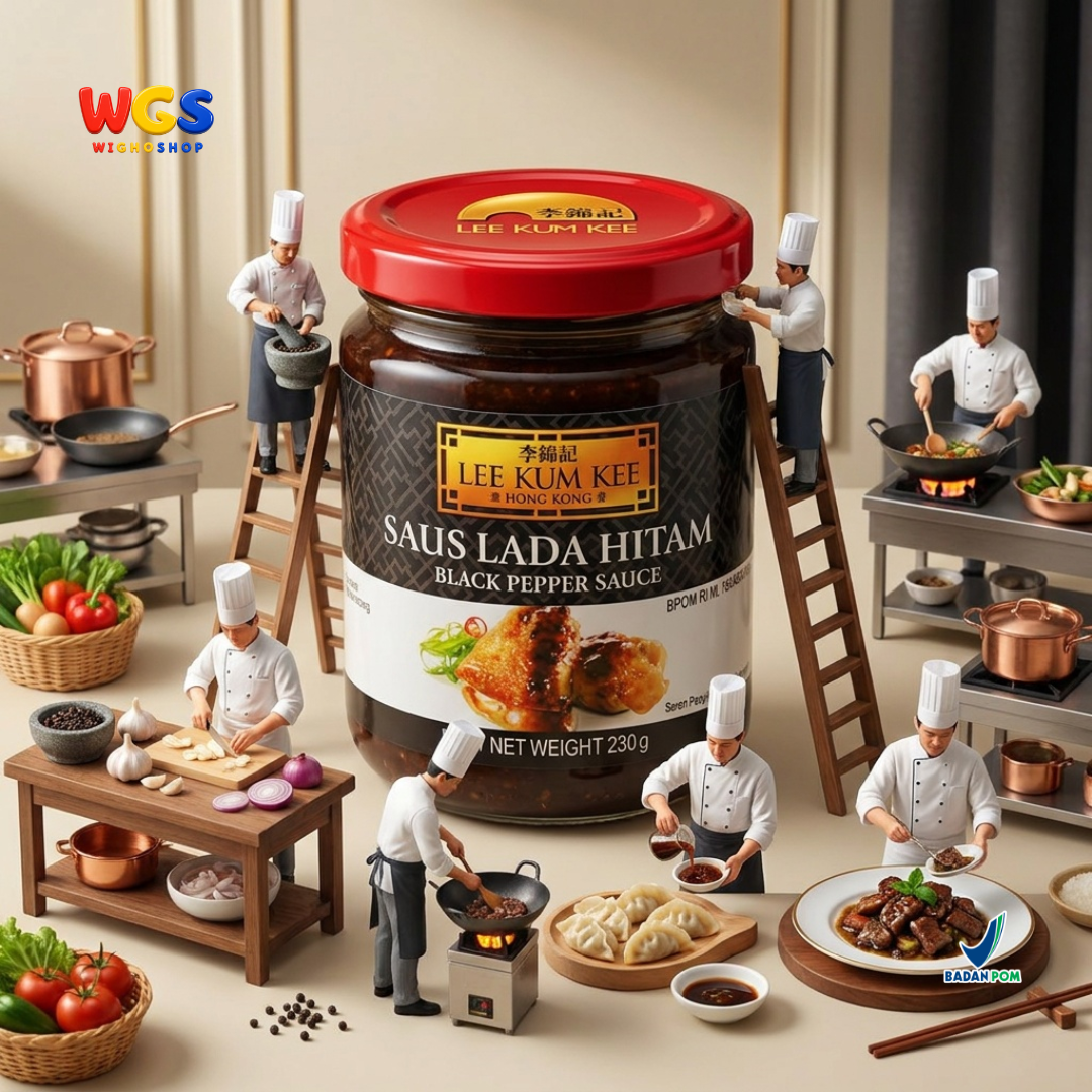 Lee Kum Kee Black Pepper Sauce 230g - Saus Lada Hitam untuk Steak Ayam Daging Tumisan Marinasi dan Nasi Goreng