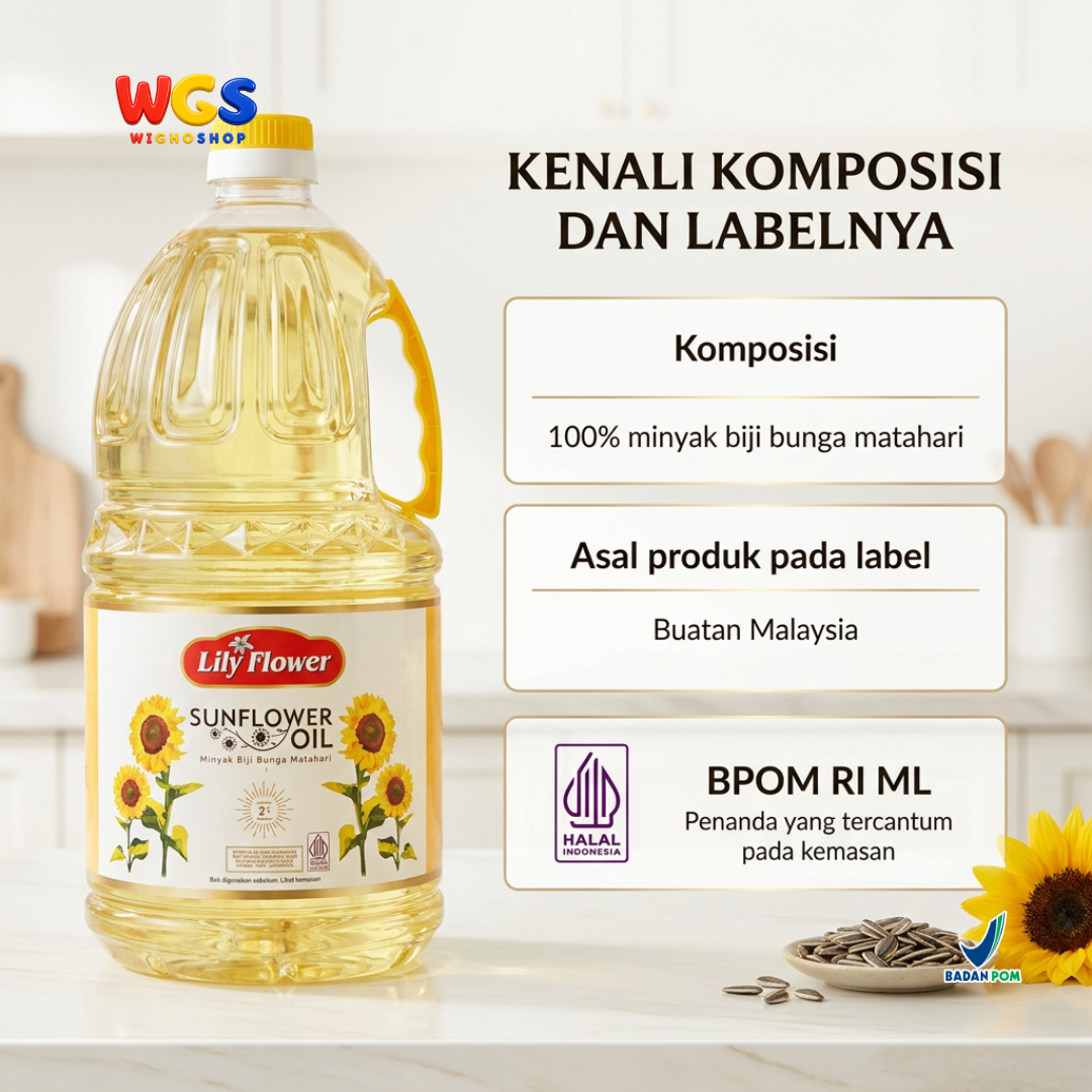 Lily flower Sunflower Cooking Oil 2 ltr - Sunflower Cooking Oil