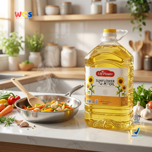 Lily Flower Sunflower Oil 5L - Minyak Biji Bunga Matahari untuk Goreng Tumis Masak Salad Baking