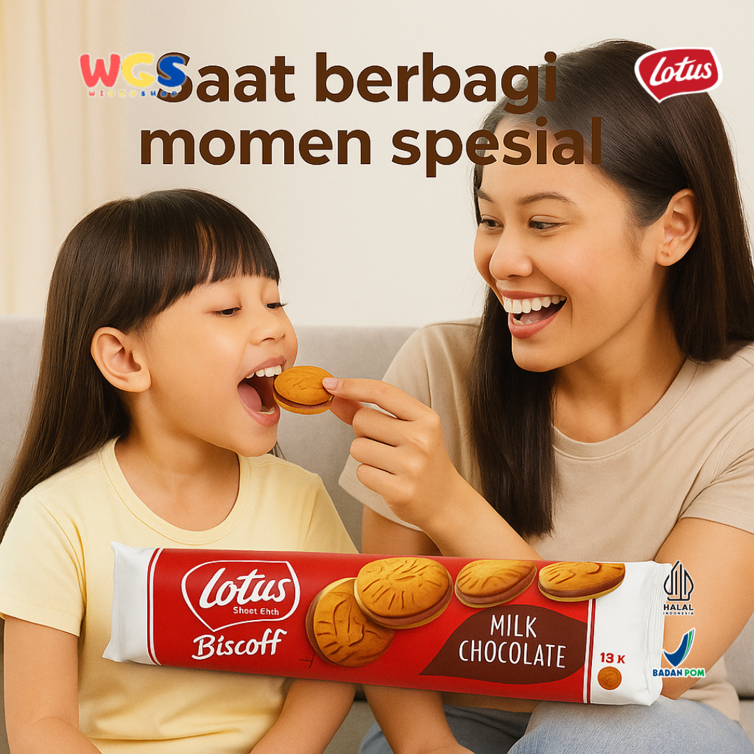 Lotus Biscoff Sandwich Biscuit Milk Chocolate Cream 150g – Biskuit Karamel Isi Cokelat