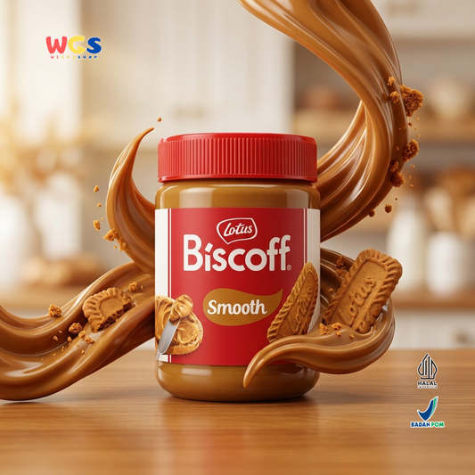 Lotus Biscoff Smooth 400g - Olesan Biskuit Karamel Halal untuk Roti & Dessert