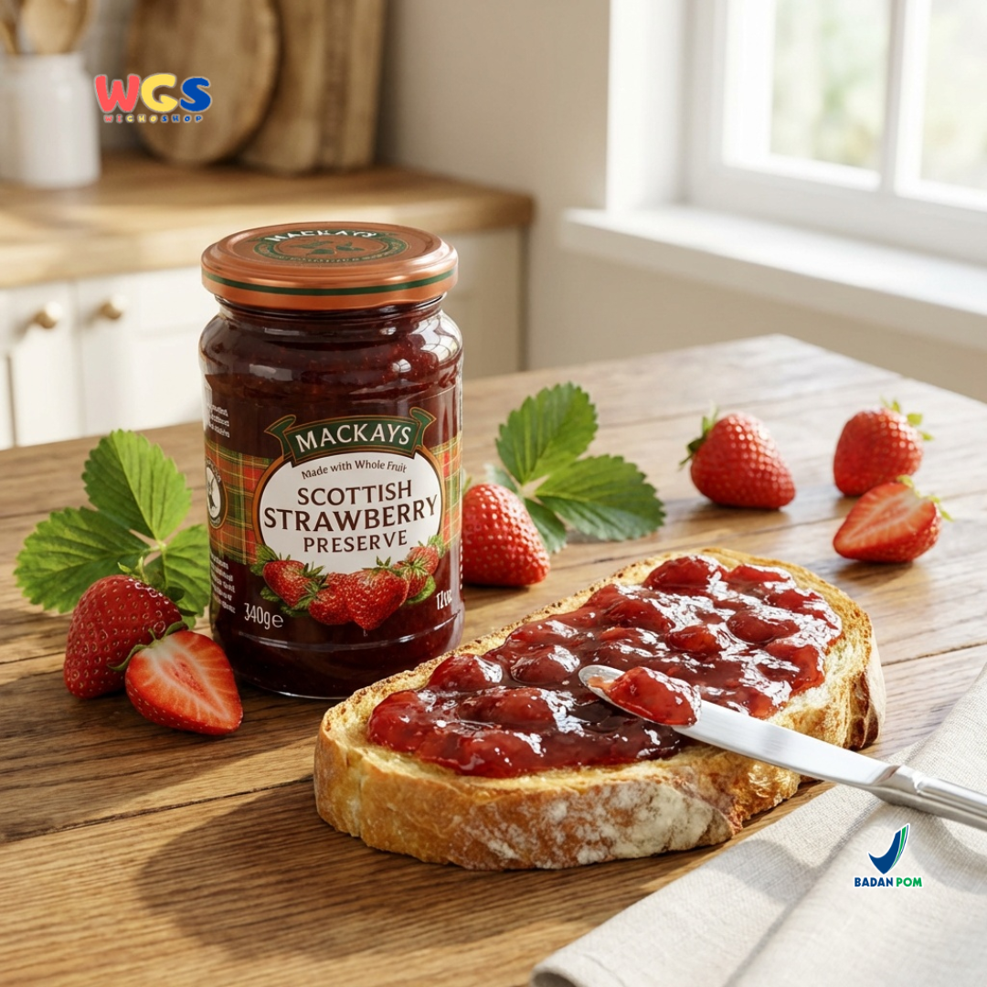 Mackays Scottish Strawberry Preserve Jam 340g - Strawberry Jam