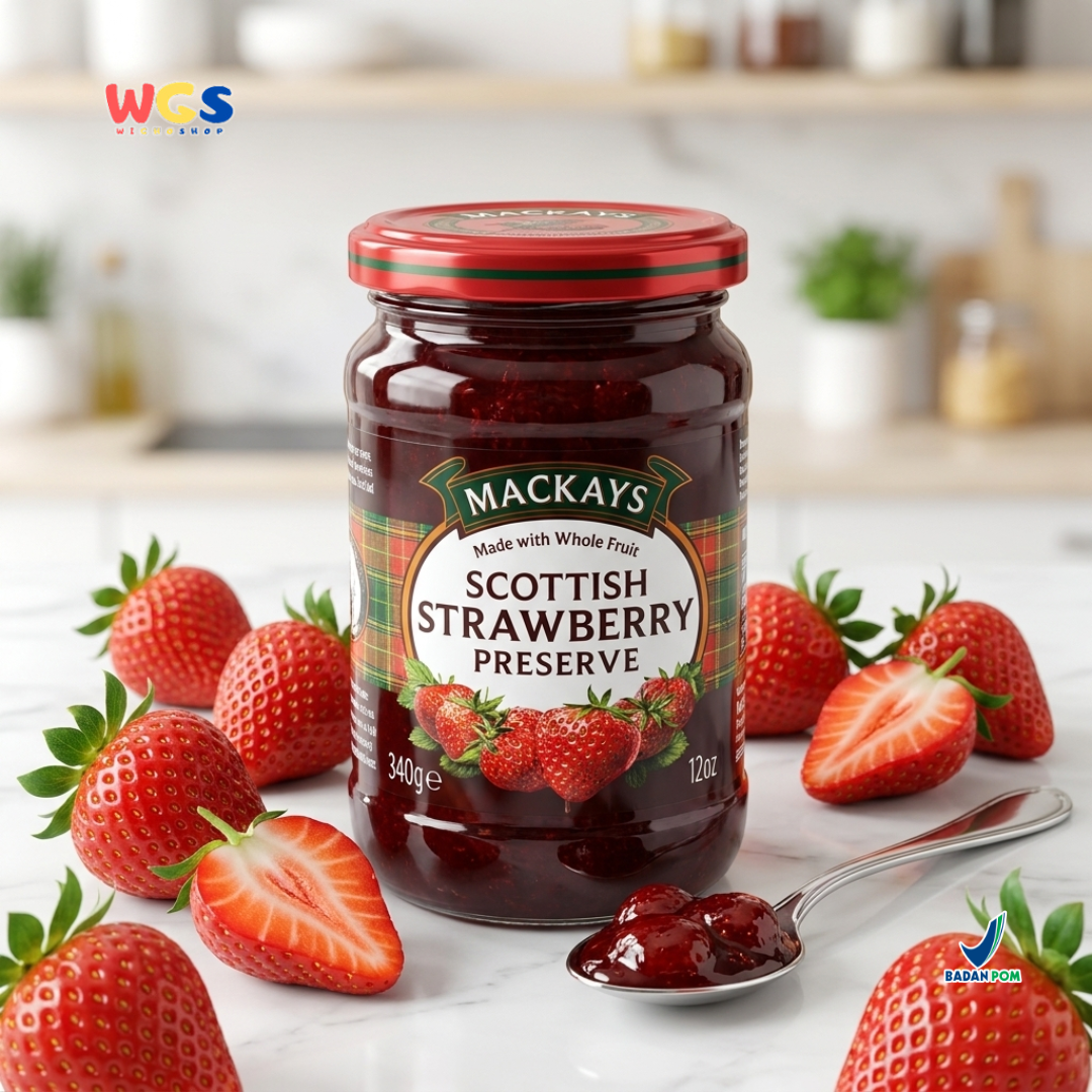 Mackays Scottish Strawberry Preserve Jam 340g - Strawberry Jam